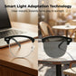 Retro Half-Frame Photochromic Blue Light Blocking Glasses