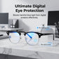 Retro Half-Frame Photochromic Blue Light Blocking Glasses