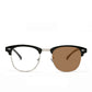 Retro Half-Frame Photochromic Blue Light Blocking Glasses