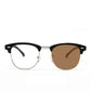 Retro Half-Frame Photochromic Blue Light Blocking Glasses
