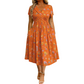Women's V-Neck Floral Print Dress with Twist Waist