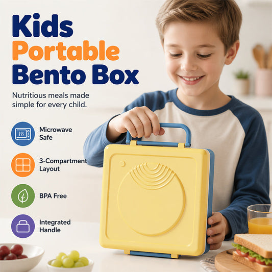 🍱Kids Microwave Safe Bento Lunch Box