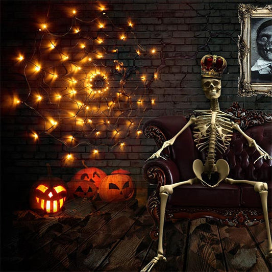 (🎃Early Halloween Sale 49% OFF🎃)Halloween LED Giant Spider Web Light