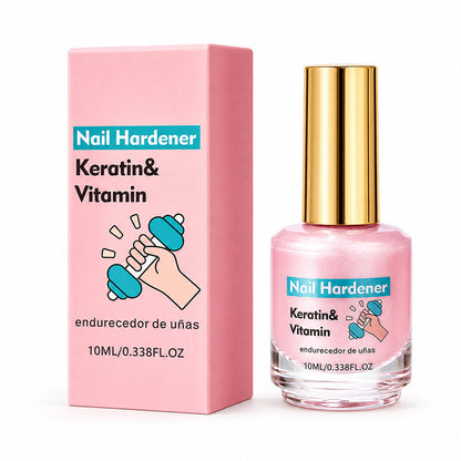 Pearl Pink Nail Polish 10ml No Bake Quick Drying Nail Hardener