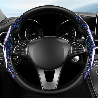 Mosaic Pattern Segmented Steering Wheel Cover