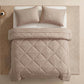 🛏️ Brushed Microfiber Comforter Set: Diamond Quilting, Moisture-Wicking, All-Season, 2 Pillowcases