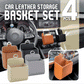 Car Leather Storage Basket