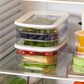 🍱50% OFF! 👀 Clear Fridge Storage Container with Lid – Transparent Visibility, Stackable Design & 3 Size Options – Organize Your Fridge Effortlessly ✨