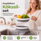 🥗 3-Piece Collapsible Colander Set with Draining Base – Space-Saving Kitchen Strainers for Fruits, Pasta & Vegetables