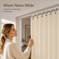 Drill-Free Folding Door Curtain with Adhesive Slide Track