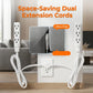 Flat Plug Power Splitter with Dual Extension Cords