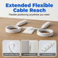 Flat Plug Power Splitter with Dual Extension Cords