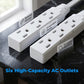 Flat Plug Power Splitter with Dual Extension Cords