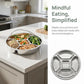 Stainless Steel Divided Steaming Plate with Handles