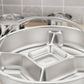 Stainless Steel Divided Steaming Plate with Handles