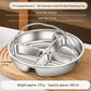 Stainless Steel Divided Steaming Plate with Handles