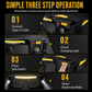 USB Rechargeable Double Sided Clip On Glasses Light for Outdoor Hiking and Reading