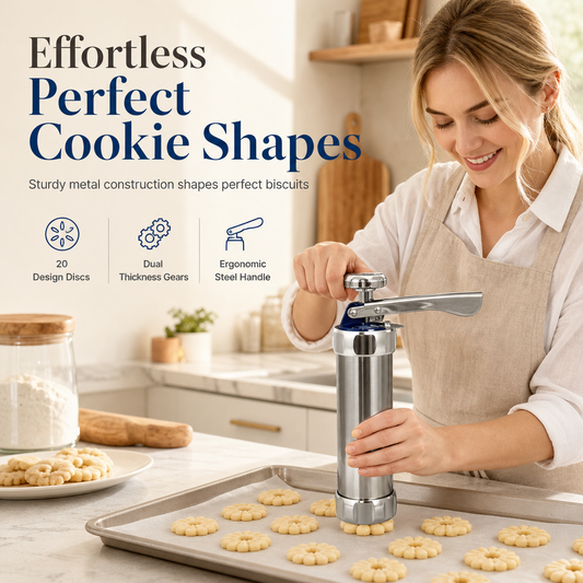 DIY Cookie Press Kit with 20 Discs for Baking