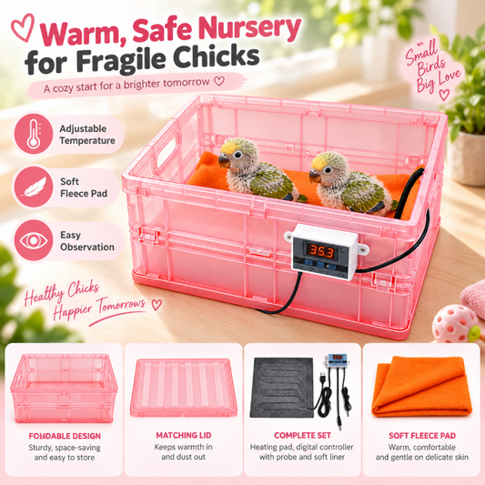 Foldable Parrot Brooder Box with Digital Thermostat