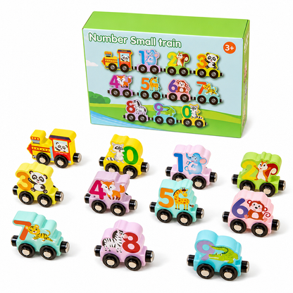 📢📢 50% OFF !! ⏰Magnetic Wooden Number Train—Count, Build & Spark Little Stories!