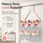 Cream Over the Door Hook Organizer Rack Heightened and Reinforced Punch Free Heavy Duty Coat Hat and Bag Hanging Rack for Bedroom