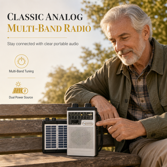 Portable Rechargeable Mini FM Pocket Radio with Solar Charging