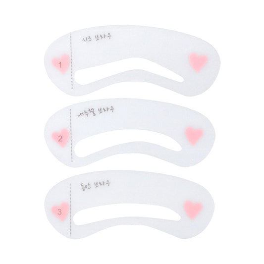 3-Piece Eyebrow Stencil Kit for Perfect Brow Shapes