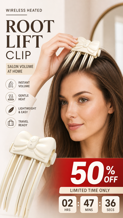 🎉48K+ Sold 💇 Wireless Heated Volumizing Root Lift Clip, Portable Travel Hair Styling Tool for Flat Fine Hair