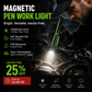 🔦🔥Must-Have Tool! Multifunctional Pen-Shaped Strong Magnetic Work Light, Portable Rotatable LED Work Torch, Magnetic Base Hands-Free Lighting for Repair & Outdoor💡